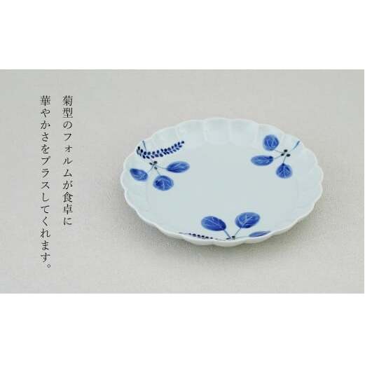 有田焼 木の葉 菊割皿 Lサイズ 1枚【皓洋窯】 皿 プレート 食器 うつわ 器 ギフト 贈り物 フラット 盛り付け ワンプレート メイン皿 ギフト お家カフェ かわいい A14-128_イメージ2
