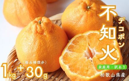 【先行予約】家庭用不知火1kg+250g（傷み補償分）【デコポンと同品種・人気の春みかん】【わけあり・訳あり】＜2月より発送＞ ※北海道・沖縄・離島への配送不可【ikd161C】