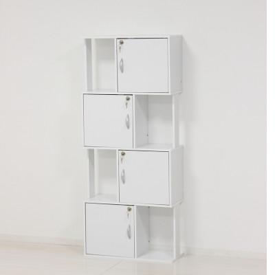 ふるさと納税 海南市 ラック鍵付き4段　ホワイト