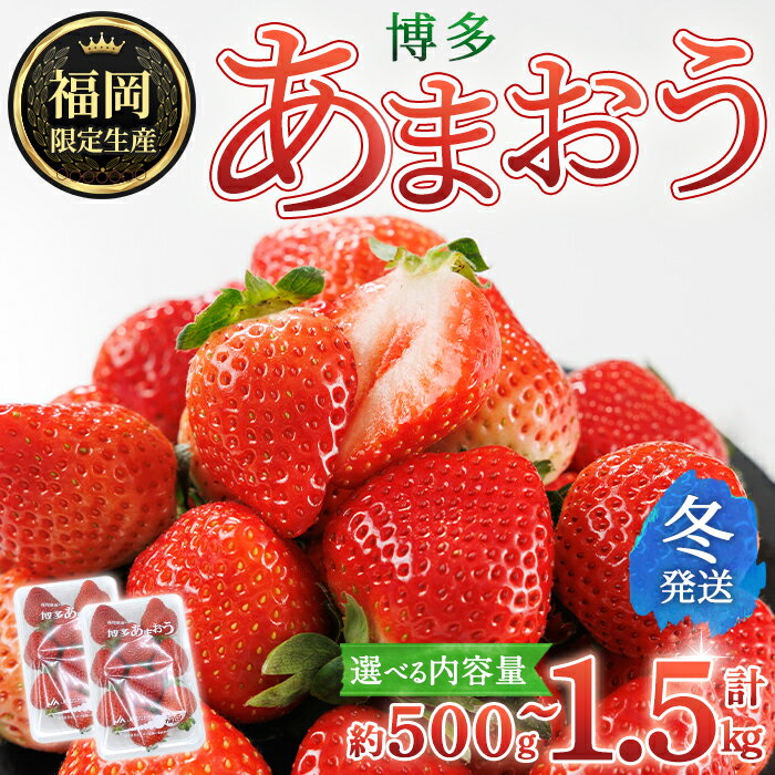 【ふるさと納税】＜容量を選べる・先行予約受付中！2025年12月上旬～2026年1月下旬に順次発送予定＞ 博多あまおう・冬 (計約500g ～1.5kg) いちご 苺 フルーツ 果物 くだもの 福岡限定 家庭用 冷蔵＜離島配送不可＞【ksg1736・ksg1737・ksg1738】【農産物直売所ほたるの里】