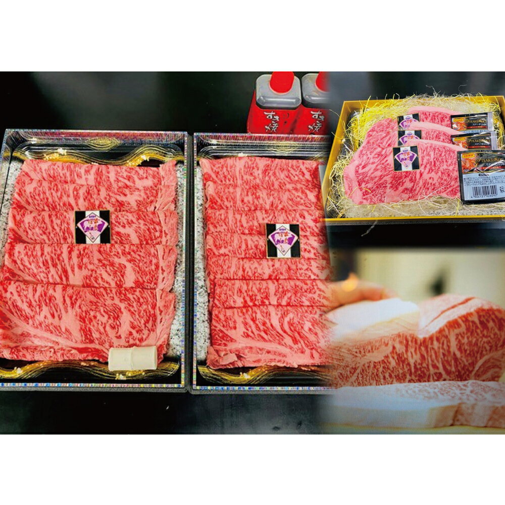 【ふるさと納税】【全2回定期便】長崎和牛 出島ばらいろ レギュラータイプJ サーロインすき焼き用 サーロインステーキ 和牛 牛肉 お肉 赤肉 赤身 霜降り 冷凍 長崎県産 国産 九州 長崎県 長崎市 送料無料