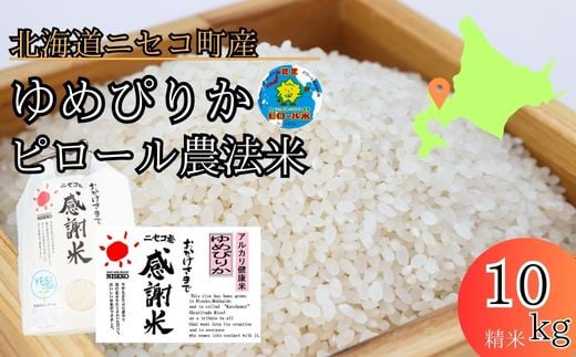 
【令和5年産】【こだわりのピロール農法米！】ニセコ町産ゆめぴりか10kg【01087】
