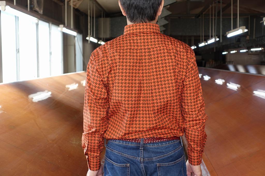 【鷲野染工場】メンズシャツ（千鳥格子） ＸＬサイズ