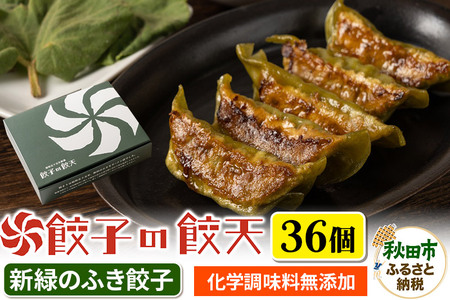 新緑のふき餃子 36個詰合せ 餃子の餃天 化学調味料無添加