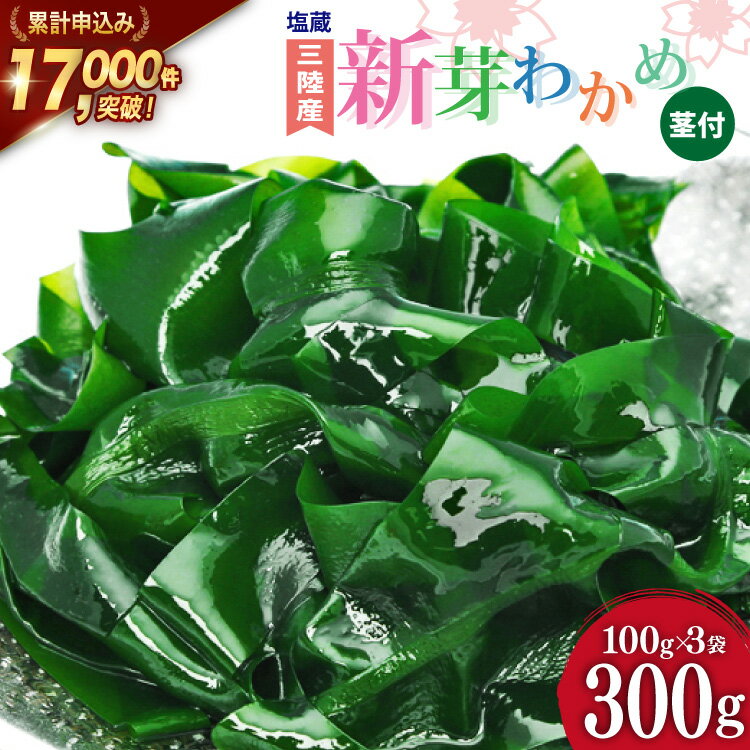【ふるさと納税】 【漁師さんからのおすそわけ】新芽わかめ 300g(約100g×3袋) [かわむら家 宮城県 気仙沼市 20564375] わかめ ワカメ 若芽 海藻 国産 三陸 味噌汁 小分け 三陸わかめ
