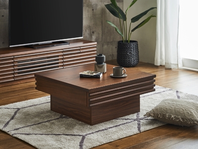 【開梱・設置】アストロ 80cm センターテーブル（ウォールナット）　AX025