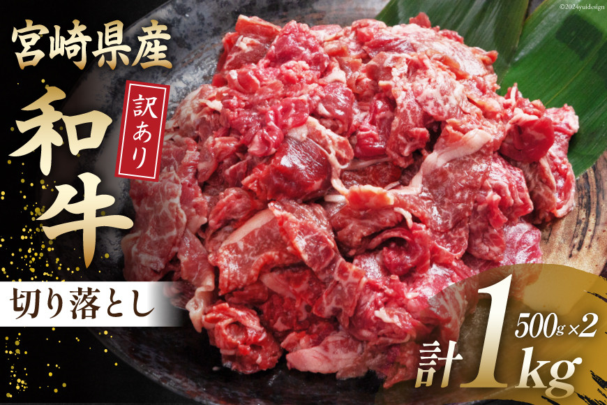 
                  牛肉 訳あり 宮崎県産和牛切り落とし 500g×2 [ウィズ・クリエイティブ 宮崎県 日向市 452060763] 冷凍 小分け 数量限定 不揃い 牛 和牛 黒毛和牛 切り落とし
                