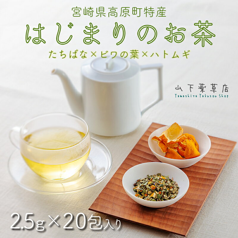 【ふるさと納税】お茶 健康茶 ブレンドティ たちばな ハトムギ ビワの葉 《自然の恵み・農薬不使用》 橘の爽やかな香り「はじまりのお茶」 ティーパックタイプ(2.5g×20包) 薬草茶 日本産 ノンカフェイン ワンストップオンライン 10000円以下 7000円 山下薬草店