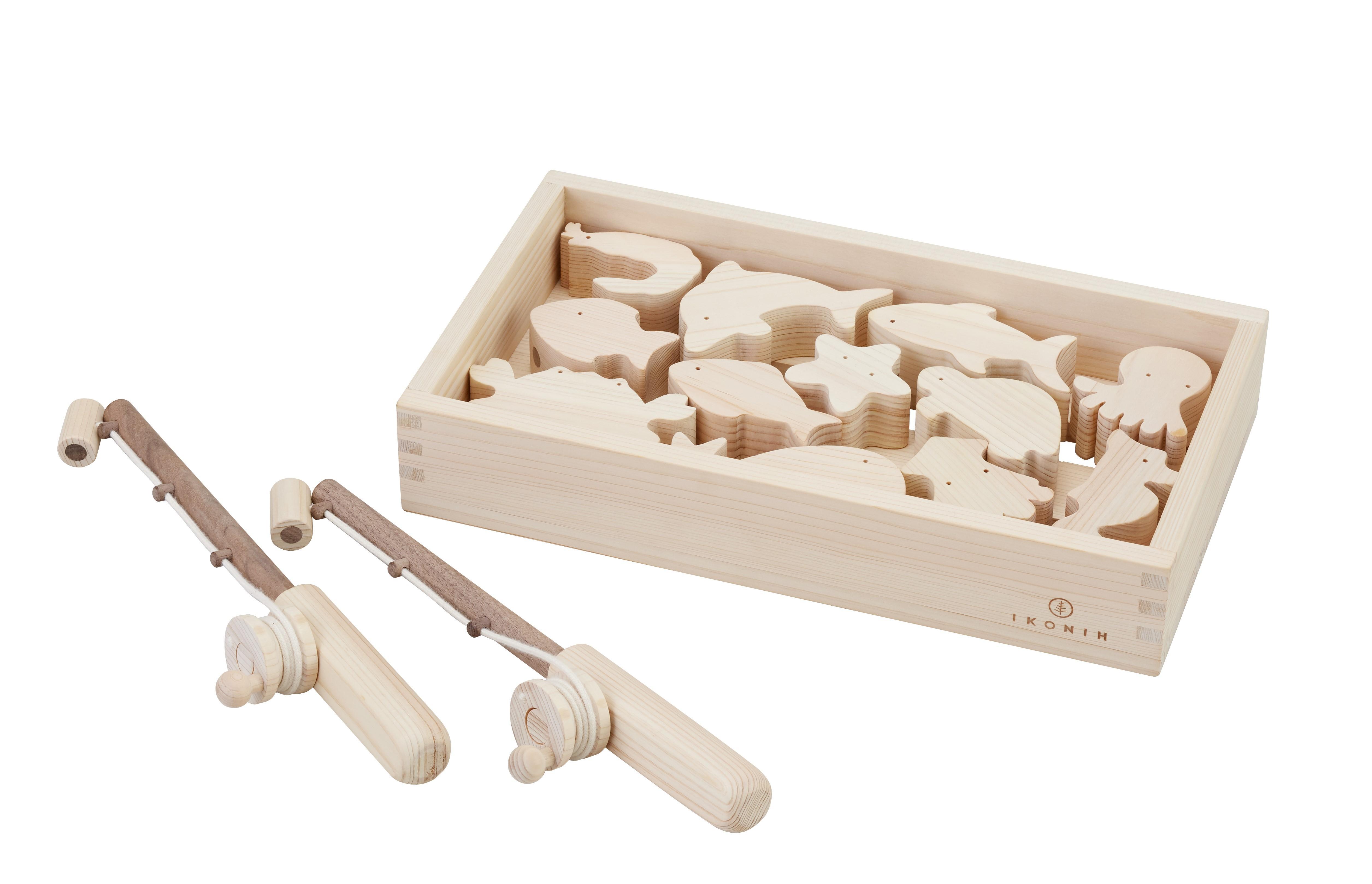 国産檜 おもちゃ IKONIH／アイコニー 魚釣りセット 303446_DS90011