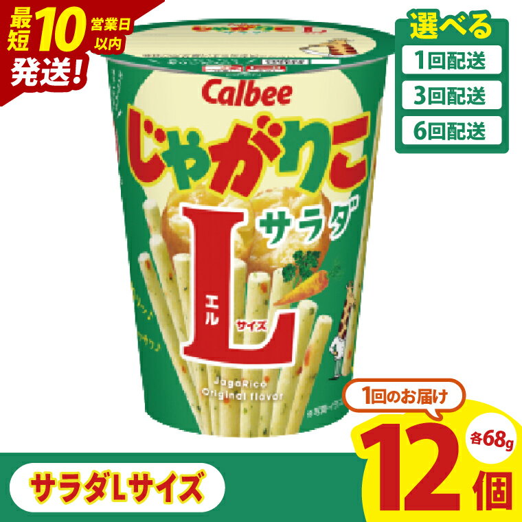 【ふるさと納税】【10営業日以内に出荷】【選べる定期便回数】カルビー じゃがりこ サラダ Lサイズ 68g×12個｜Calbee お菓子 菓子 おやつ おかし ぽてち ポテチ スナック おつまみ ジャガイモ じゃがいも（93-79）