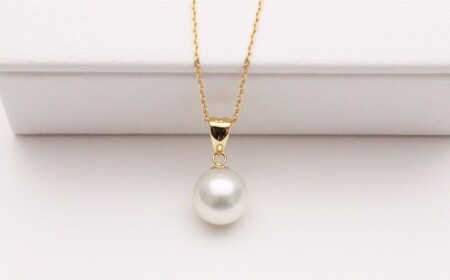 アコヤ真珠のペンダント 8.0mm 真珠 パール K18 ゴールド ペンダント ネックレス ジュエリー アクセサリー 専用ケース 保証書付き