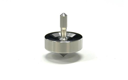ミニコマ 2個1セット / コマ 玩具 超精密加工技術 文字刻印 駒 金属 職人 遊び心 熊本 菊陽町【ナカヤマ精密株式会社】[BHBI006]