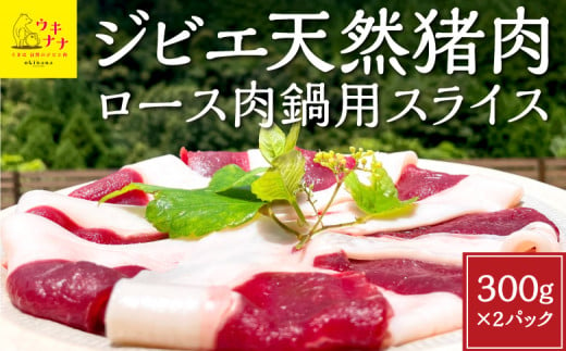 【ジビエ】天然猪肉ロース肉鍋用スライス 300g×2パック 2024年11月11日から2025年4月 出荷予定