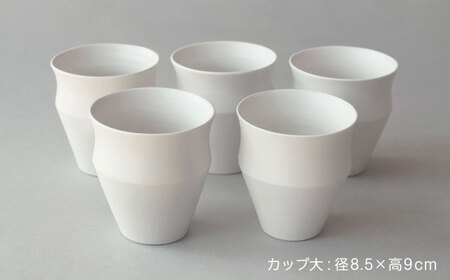 【波佐見焼】KINU カップ 大 5点セット（艶なし）【studio wani】[MB74]