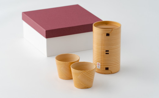 210P6004 【大館曲げわっぱ】徳久利1合＆ぐい呑み2ヶセット 【配送日指定不可】