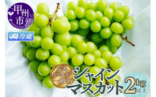 【クール配送】厳選契約農家の一級品 シャインマスカット 2kg以上 3～5房【2025年発送】（SFL）C-430CO 【シャインマスカット 葡萄 ぶどう ブドウ 令和7年発送 期間限定 山梨県産 甲州市 フルーツ 果物】