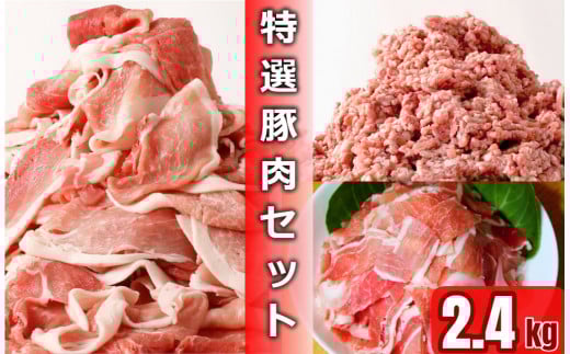 ＜2月お届け＞肉屋のプロ厳選！ 北海道産 特選 豚肉 3点セット 計2.4kg [007-0011-202502]