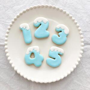 お誕生日クッキー〈くまさん〉　ブルー　merry.cooking【数字:9】