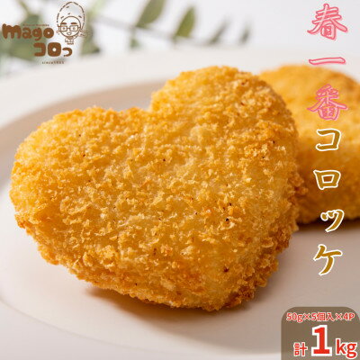 【ふるさと納税】徳之島 伊仙町産 赤土馬鈴薯 ジャガイモ 春一番 コロッケ 計1kg【合同食品】(伊仙町)【配送不可地域：離島】【1718793】