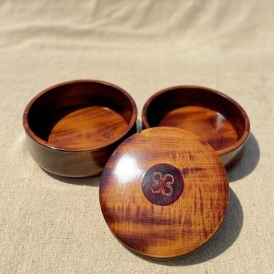 ふるさと納税 香川県 【香川漆器】18cm二段丸重箱　橘花文 |  | 01