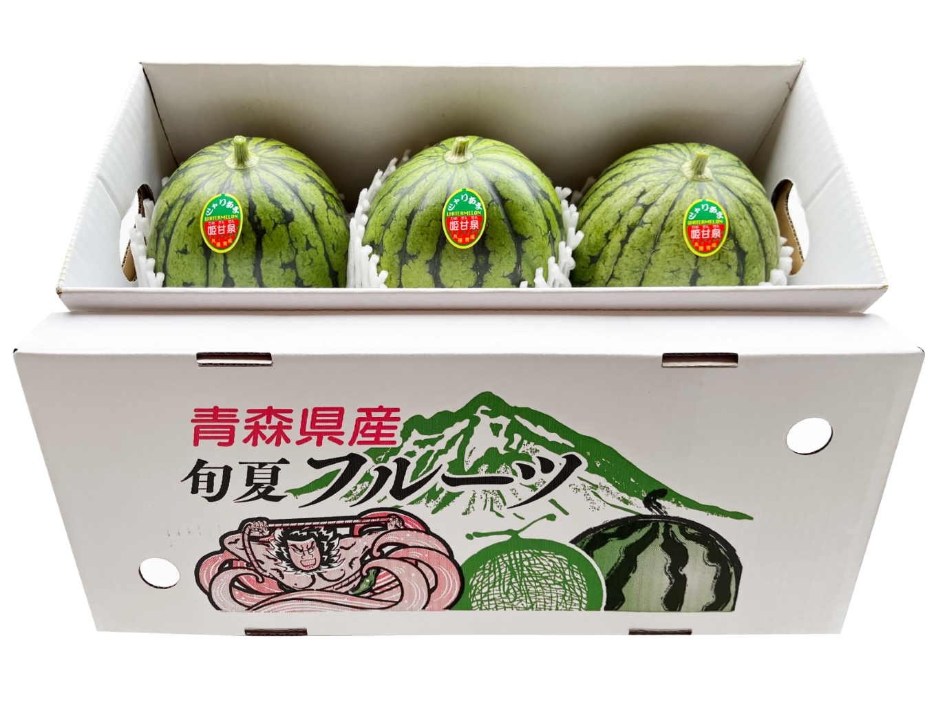 【先行予約】小玉すいか 3玉 姫甘泉（2kg前後×3）【7月下旬以降順次発送予定】 フルーツ 西瓜 スイカ 小玉 青森県 五所川原市 果物 こだま 農家直送 家庭用