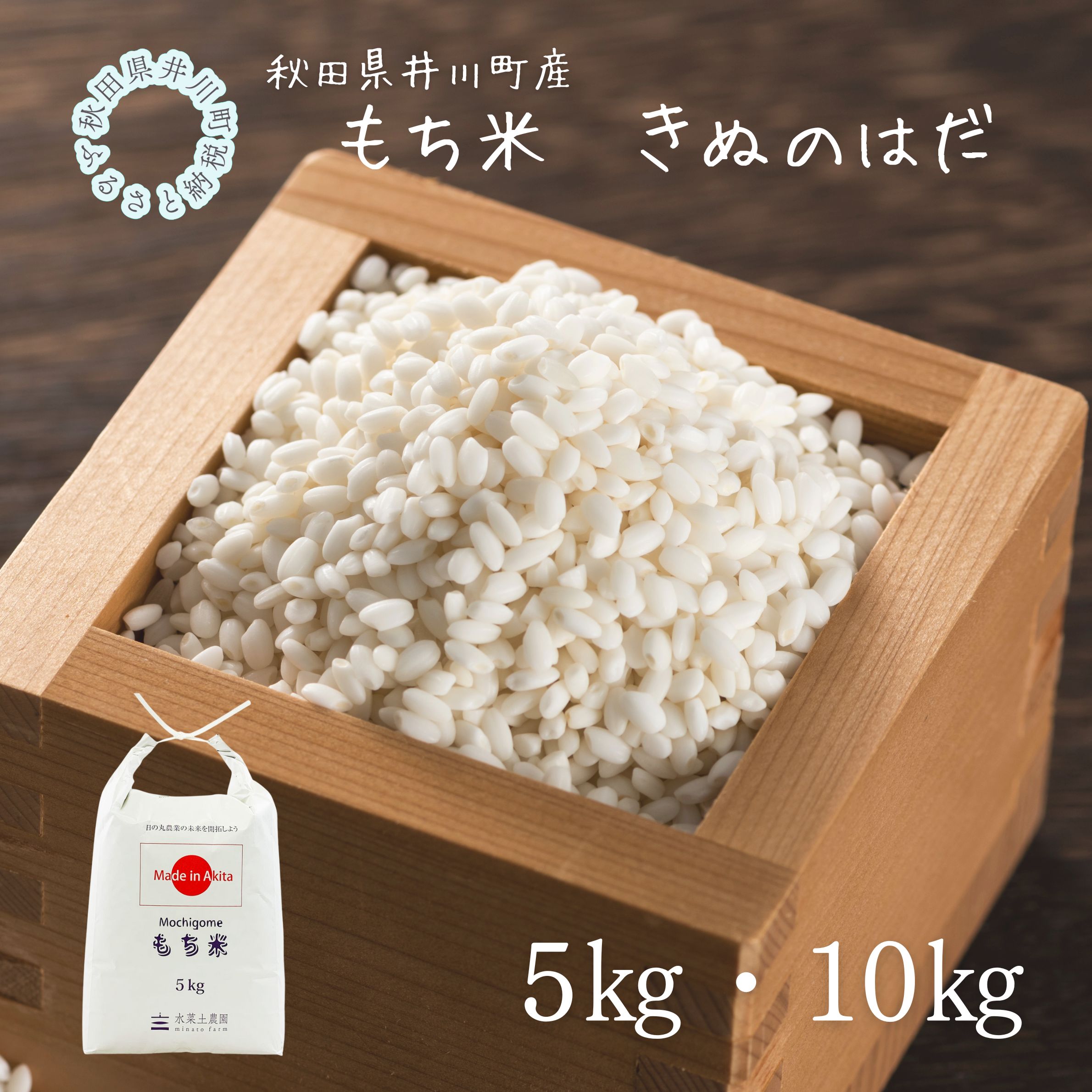 【ふるさと納税】 秋田県 井川町産 もち米 きぬのはだ 5kg 10kg 選べる容量 令和7年産 もち 餅 餅米 米 町産