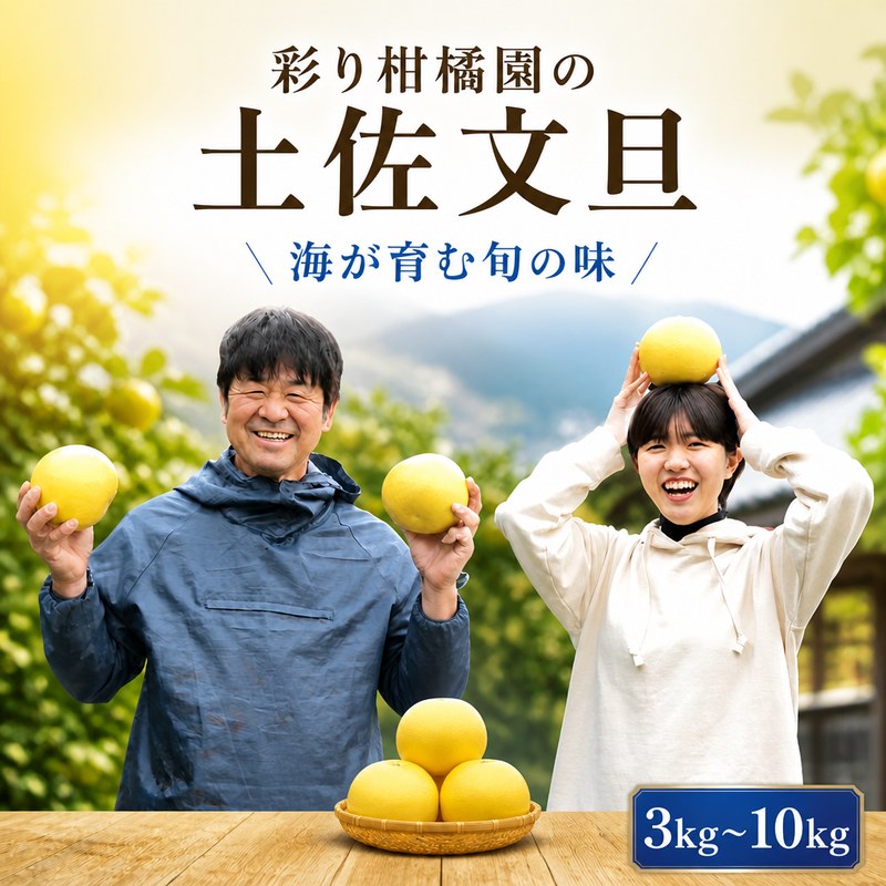 【ふるさと納税】土佐文旦 3kg 5kg 10kg 家庭用 贈答用 フルーツ 果物 柑橘 ぶんたん ブンタン 高知県産 特産品 みかん類 贈答用 ギフト 贈り物 お歳暮 冬の味覚 果汁たっぷり 甘酸っぱい 産地直送 旬の果物 南国フルーツ 地域支援 返礼品 宿毛市 高知県 彩り柑橘園 10000円
