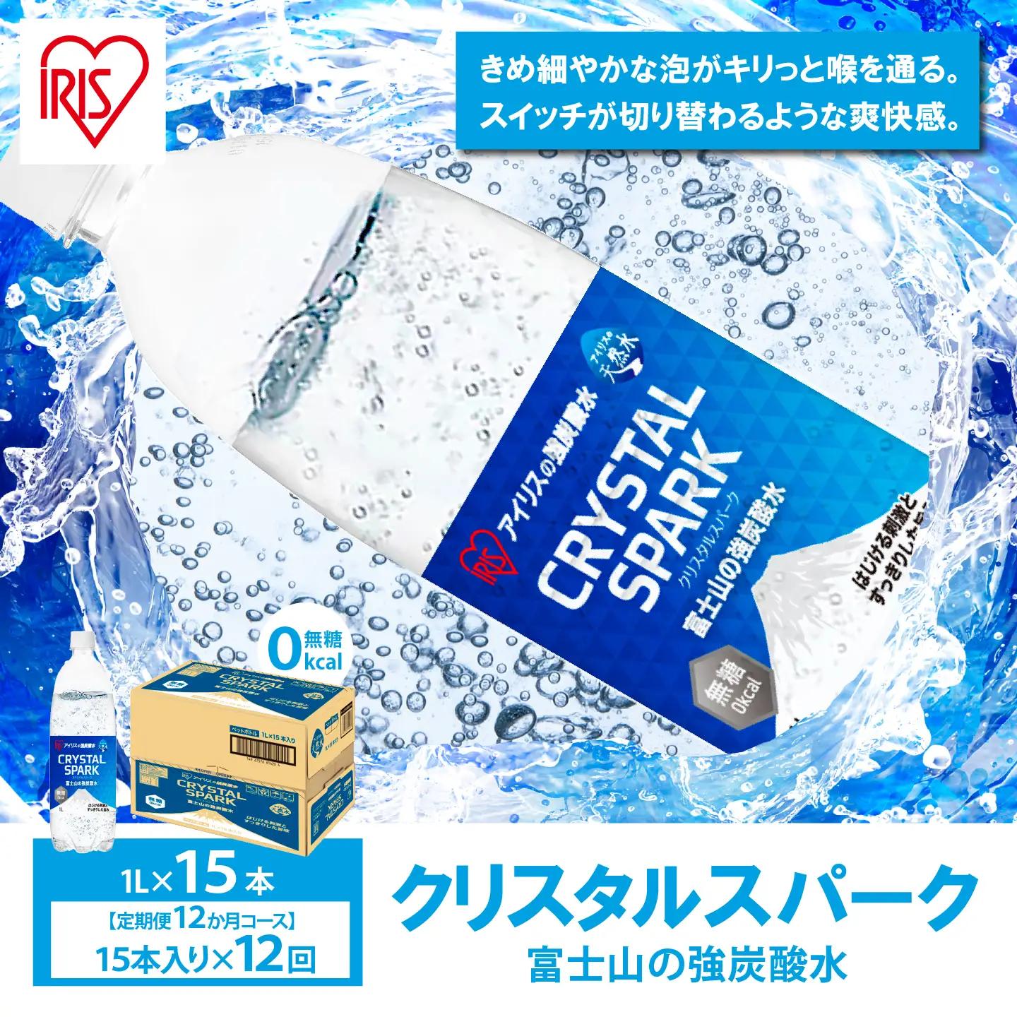 強炭酸水 12ヶ月定期便 1L×1箱 15本入 炭酸