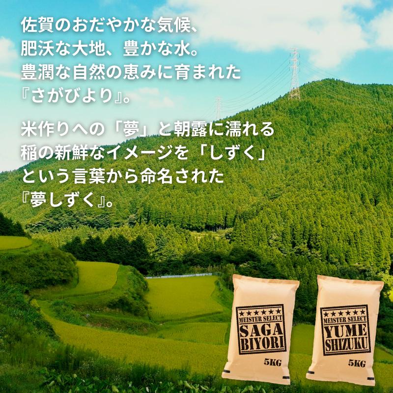 五つ星お米マイスターが厳選！【白米食べ比べ】さがびより5kg・夢しずく5kg 7年産 おこめ 米 ：B325-009_イメージ2