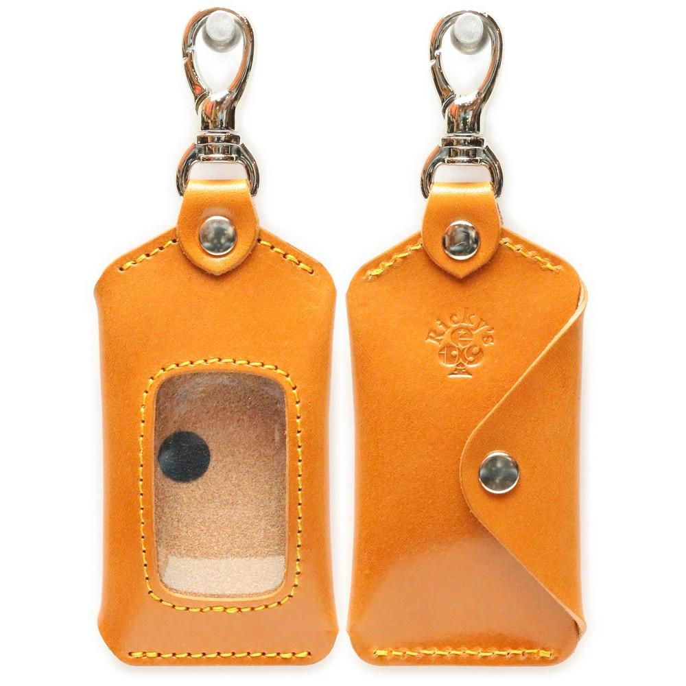 【ふるさと納税】スマートキーケース Sサイズ 栃木キャメル 【Ricky’s】 クリア窓付き 栃木レザー 本革 リッキーズ