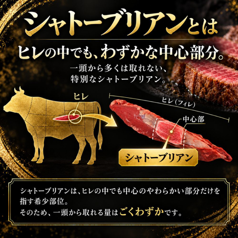 [B167］【長崎和牛】 A5等級 シャトーブリアン ステーキ 240g (120g×2枚) 国産 最高級 ブランド牛 ディナー バーベキュー BBQ 贈答 ギフト 黒毛和牛 田中精肉店 長崎県 佐世
