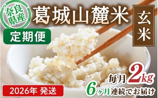 
                  先行予約 ※6ヶ月定期便※ 葛城山麓米 ヒノヒカリ（玄米）2kg ×6ヶ月 令和8年産 【2026年11月・12月・2027年1月・2月・3月・4月発送】／ 奈良 葛城 山麓米 産地直送 米 お米 新米 こめ 国産 甘い 美味い おにぎり ご飯 おかず 減農薬 特別 安心 安全 ギフト ふるさと納税 人気 ランキング 常備米 精米 白米 2kg 定期便【smlk-tkb010】
                