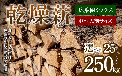 
                  ＼選べる容量／森の木こりが届ける 林業のまち三島の広葉樹「乾燥薪」25kg 50kg 75kg 100kg 150kg 200kg 250kg 薪ストーブ キャンプ アウトドア 焚火 焚き火 暖炉 FAG-0101
                