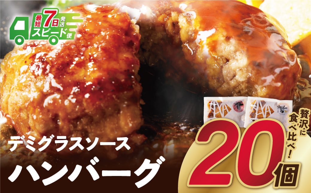 どっちのハンバーグ!?デミグラスソース20個セット