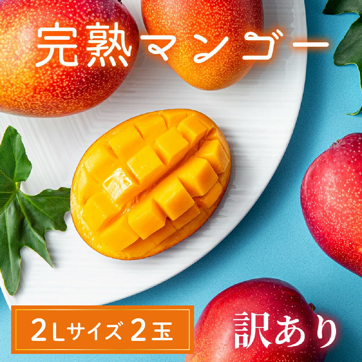 【ふるさと納税】【訳あり】完熟マンゴー 2L×2玉（パック）濃厚 宮崎 果物 フルーツ 贈答 ギフト 甘い 先行受付 送料無料