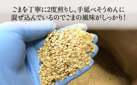 手延べ白ごま素麺セット あごだしスープ付き 1.1kg / そうめん 素麺 麺 乾麺 ごま ゴマ 胡麻 白ごま 白ゴマ / 南島原市 / のうち製麺 [SAF044]