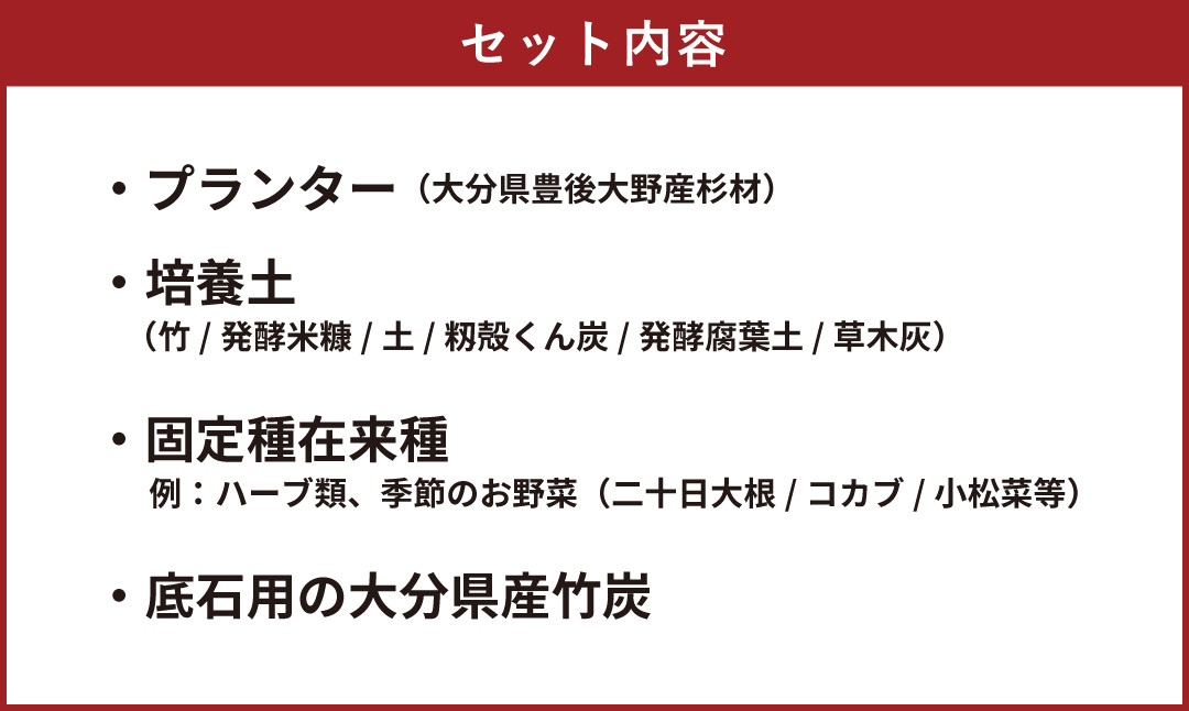 095-715 木製プランター菜園キット～元気なタネと土のコンテナガーデンキット～ ガーデニング 