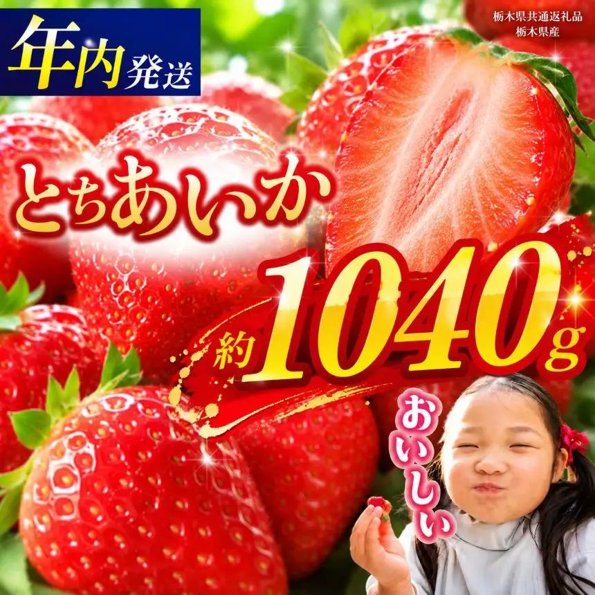 【先行予約】とちあいか 260g×4P| 【栃木県共通返礼品】年内発送 果物 くだもの フルーツ 野菜 やさい ヤサイ 苺 イチゴ いちご とちあいか 新鮮 甘い 数量 限定 美味しい 果物 共通返礼品 フルーツ デザート 栃木県 那珂川町 送料無料