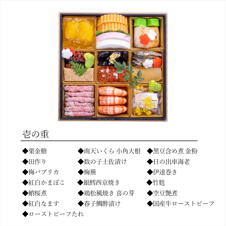 【予約受付】花巻温泉 佳松園のおせち『寿』一段重　19品目 【1298】