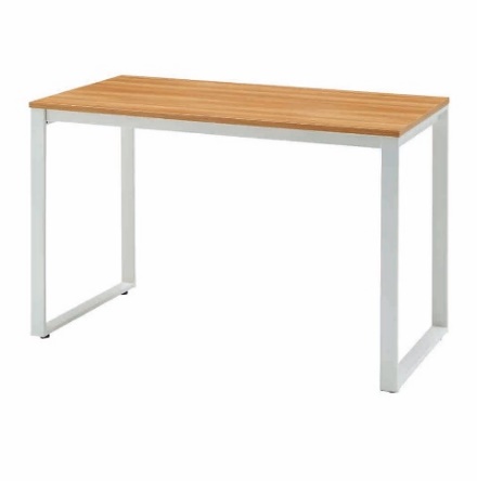 MTKTミーティングテーブル 幅120（6.天板ナチュラル×脚部ホワイト） ミーティング 打ち合わせ 作業机 家具 テーブル 愛西市 / タック株式会社 [AEAH013-6]