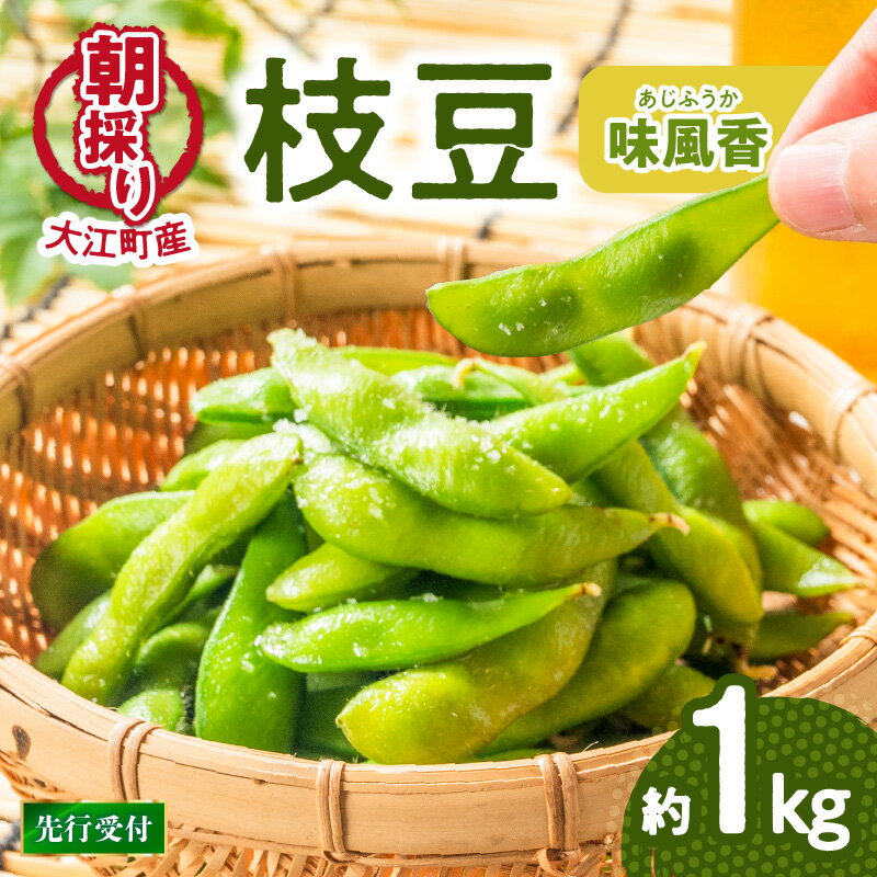 【ふるさと納税】《先行受付》枝豆（味風香）約1kg【2025年7月下旬以降〜発送予定】 枝豆 野菜 おつまみ ダイエット 高タンパク 低カロリー 低GI食品