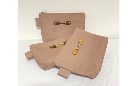 スクエアポーチM PINK | ポーチ 小物入れ レディース 福島県