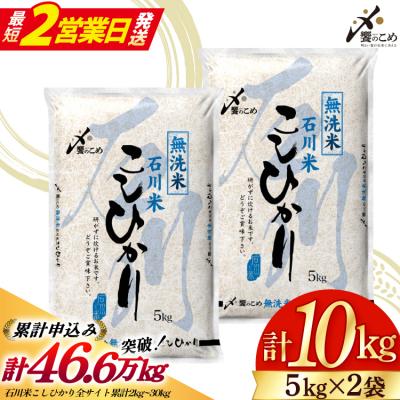 ふるさと納税 宝達志水町 無洗米 令和7年 石川米 こしひかり 10kg [38601205-sp]