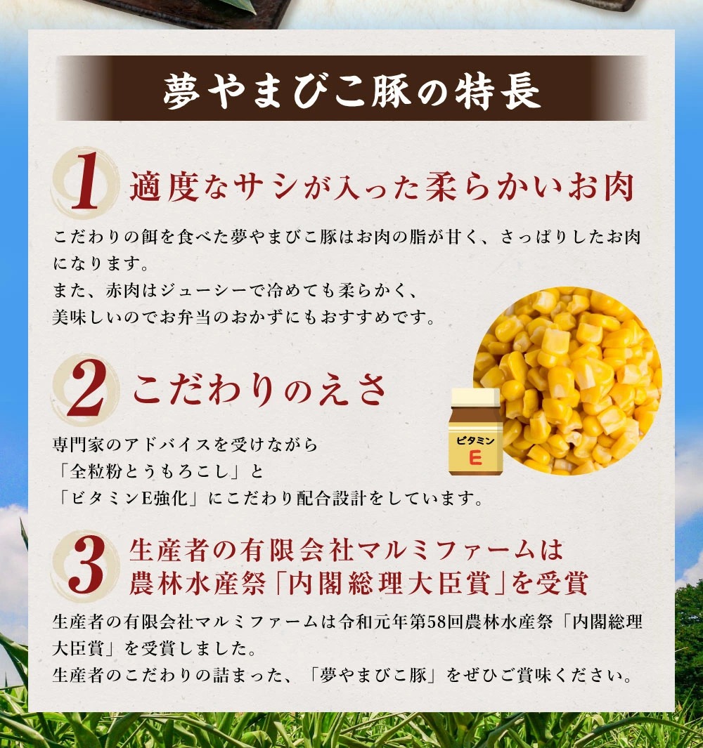 幸田町産「夢やまびこ豚」厳選 バラエティパック 4種類 1kg (ロース・バラ・ヒレ・小間切れ)  肉 お肉 豚肉_イメージ3
