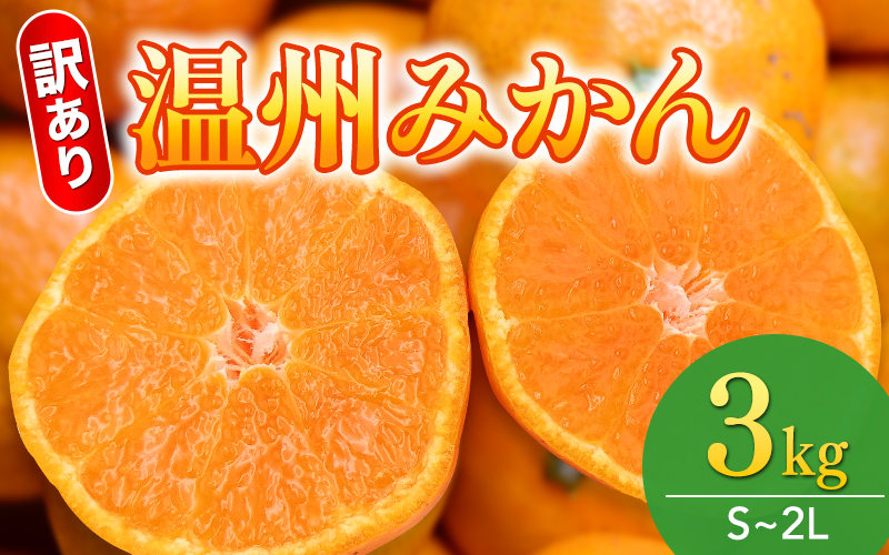  【先行予約】訳あり品 温州みかん 「おてんば娘」3kg(早生・中生・晩稲)【S～2Lサイズおまかせ】【2025年10月中旬～2026年1月中旬頃までに順次発送】＜味好農園＞/みかん 蜜柑 柑橘 温州