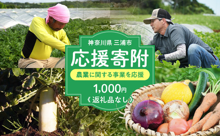 神奈川県 三浦市 【 返礼品なし 】 応援寄附 農業 に関する 事業 を 応援（ 1,000円 ） MN-1000-1 農業事業応援 農業 返礼品無 返礼品お届けなし ふるさと納税 おすすめ ランキング プレゼント ギフト