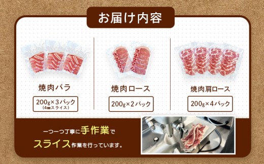 留寿都産　ルスツ羊蹄ぶた　『徳用』 焼肉セット 【1.8kg】