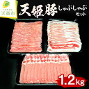 【ふるさと納税】 天姫豚 しゃぶしゃぶ セット 1.2kg国産 豚肉 ロース バラ もも 各 400g 冷凍 米飼料 ご家庭用 お取り寄せ グルメ 食品 送料無料【 山形県 天童市 】