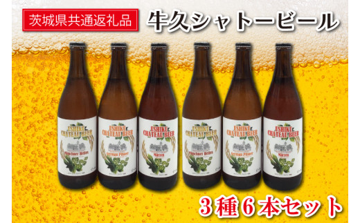 FI-1 牛久シャトービール3種類6本セット（茨城県共通返礼品 牛久市） 地ビール クラフトビール お酒 飲み比べ 詰め合わせ セット お土産 お祝い 贈り物 ギフト 贈答 記念日 国産 茨城