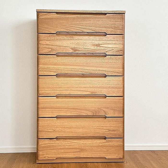 【ふるさと納税】大川家具 チェスト 幅74cm 7段 完成品 大容量 ナチュラル ベージュ | タンス 74 たんす 箪笥 桐材 天然木 国産 インテリア ファニチャー 人気 おすすめ 木製 収納家具 リビング 衣類収納 引き出し 収納棚 インテリア ファニチャー 人気 おすすめ 送料無料